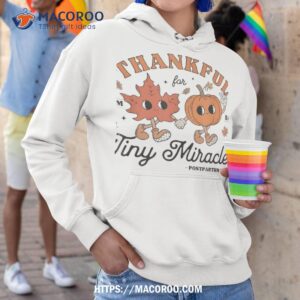 thankful postpartum nurse mom baby thanksgiving fall pumpkin shirt hoodie