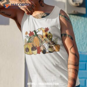 thanksgiving gnome pumpkin hello happy fall leaf autumn shirt tank top 1