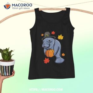 thanksgiving manatee pilgrim fall pumpkin dugong shirt tank top