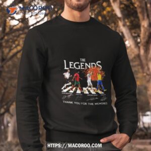 the legends david beckham and luis figo and zinedine zidane and ronaldo thank you for the memories signatures t shirt sweatshirt