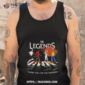 the legends david beckham and luis figo and zinedine zidane and ronaldo thank you for the memories signatures t shirt tank top