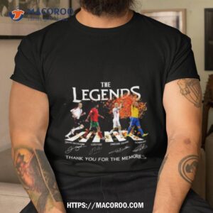 The Legends David Beckham And Luis Figo And Zinedine Zidane And Ronaldo Thank You For The Memories Signatures T Shirt