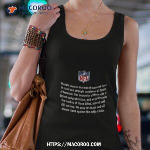 the nfl mourns loss of innocent lives in israel and strongly condemns shirt tank top 4