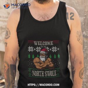 the north swole santa claus christmas gym pun shirt tank top