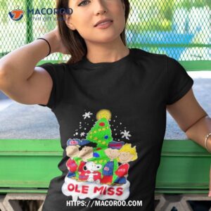 the peanuts characters ole miss christmas 2023 shirt tshirt 1