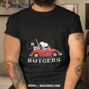 The Peanuts Snoopy And Woodstock On Car Rutgers Football 2023 T Shirt