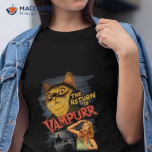 the return of vampurr halloween cat shirt tshirt