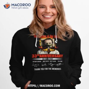the silence of the lambs 33rd anniversary 1991 2024 thank you for the memories signatures t shirt hoodie 1