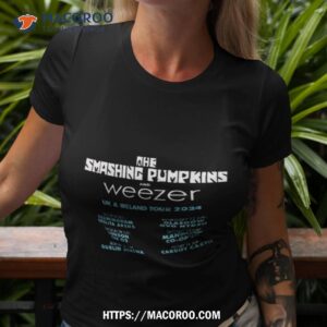 the smashing pumpkins and weezer uk and ireland tour 2024 schedule list t shirt tshirt 3