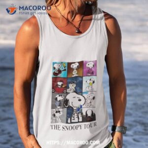 the snoopy tour funny art shirt tank top