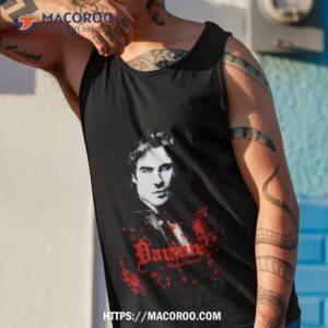 the vampire diaries damon splatter shirt tank top 1