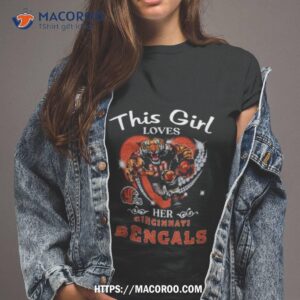 This Girl Loves Her Cincinnati Bengals Mascot Diamond Heart Shirt