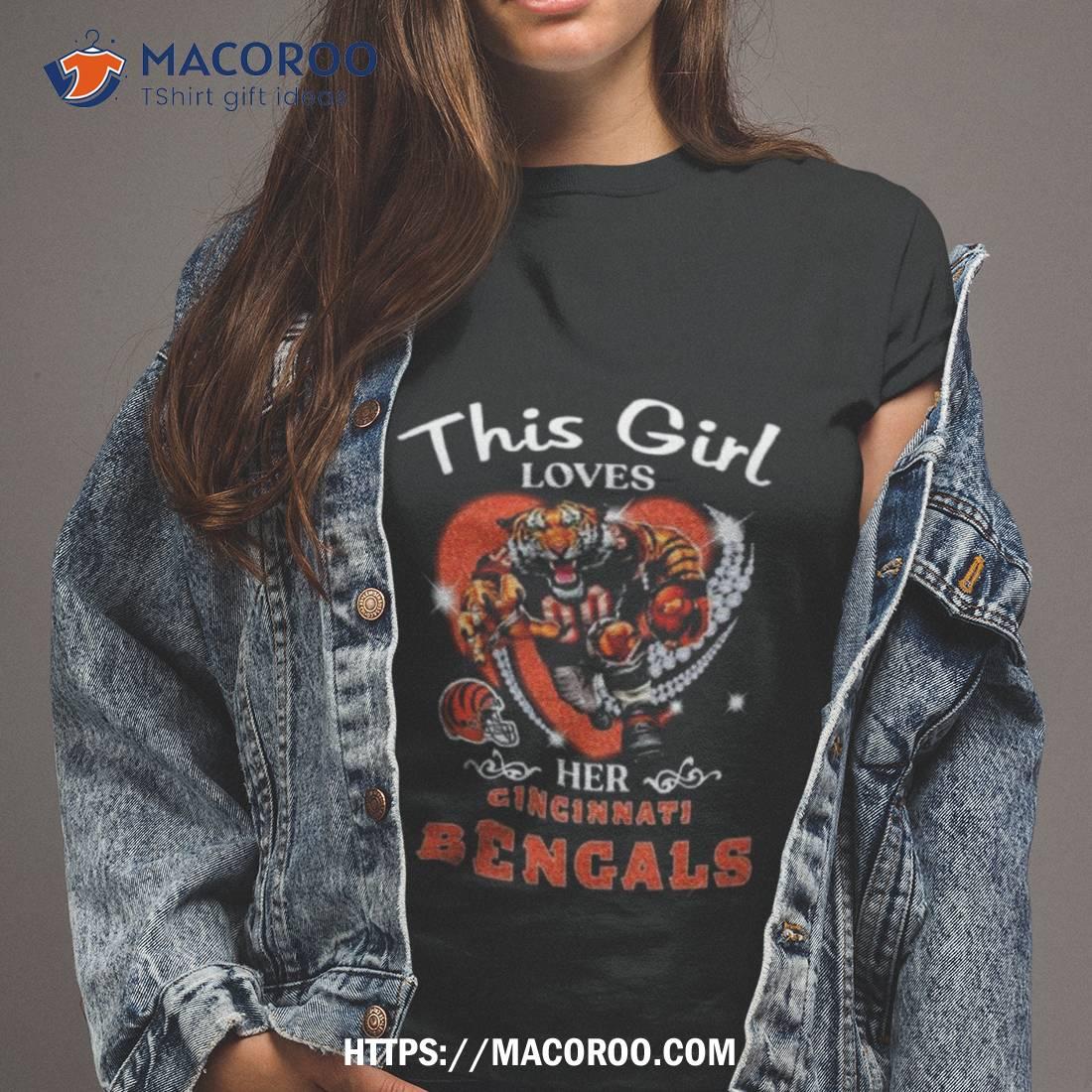 This Girl Loves Her Cincinnati Bengals Mascot Diamond Heart Shirt This Girl Loves Her Cincinnati Bengals Mascot Diamond Heart Shirt
