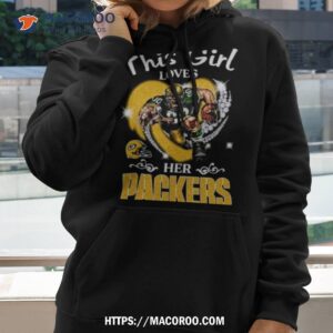 This Girl Loves Her Green Bay Packers Mascot Diamond Heart Shirt