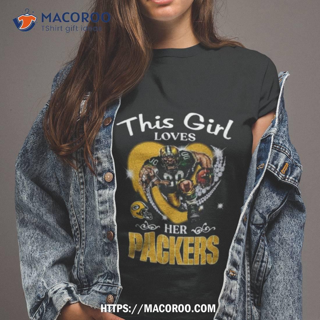 This Girl Loves Her Green Bay Packers Mascot Diamond Heart Shirt This Girl Loves Her Green Bay Packers Mascot Diamond Heart Shirt