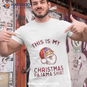 This Is My Patriotic Christmas Pajamas American Santa Shirt