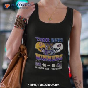tigers bowl winners lsu tigers 48 18 auburn tigers 2023 tiger stadium score shirt tank top 4