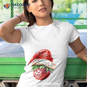 tree lights xmas fruit strawberry shirt tshirt 1