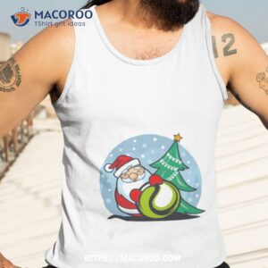 tree santa tennis christmas shirt tank top 3