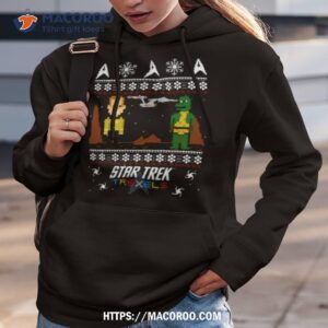 trexels pixelated captain kirk christmas star trek shirt hoodie 3
