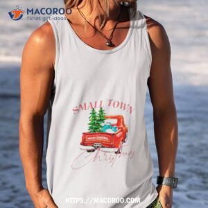truck small town christmas vintage shirt tank top