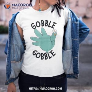 Turkey Gobble Glove Thanksgivin Nurse Medical Thankful Shirt