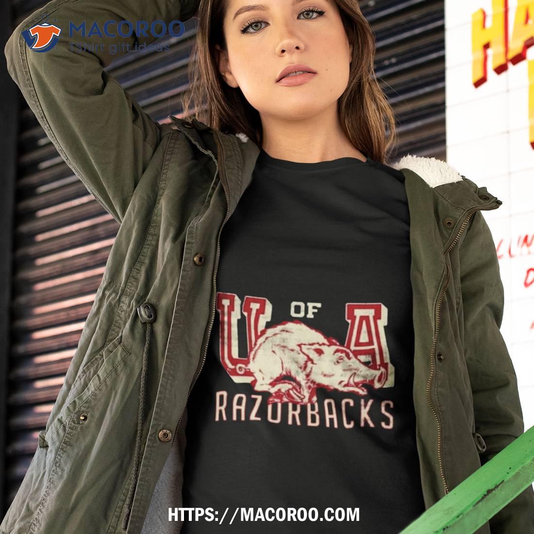 University Of Arkansas Vault Razorbacks Script T Shirt University Of Arkansas Vault Razorbacks Script T Shirt