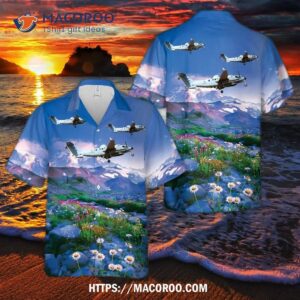 Us Army Beechcraft Mc-12w Liberty Hawaiian Shirt