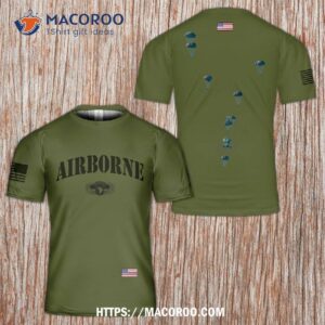 Us Army Paratroopers With The 101st Airborne Division Parachute 3D T-Shirt