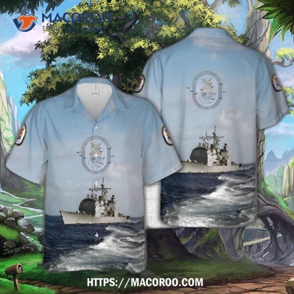 Us Navy Uss Thomas S. Gates (cg-51) Ticonderoga-class Cruiser Hawaiian Shirt