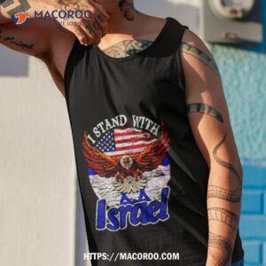 usa eagle stand with israel retro shirt tank top 1