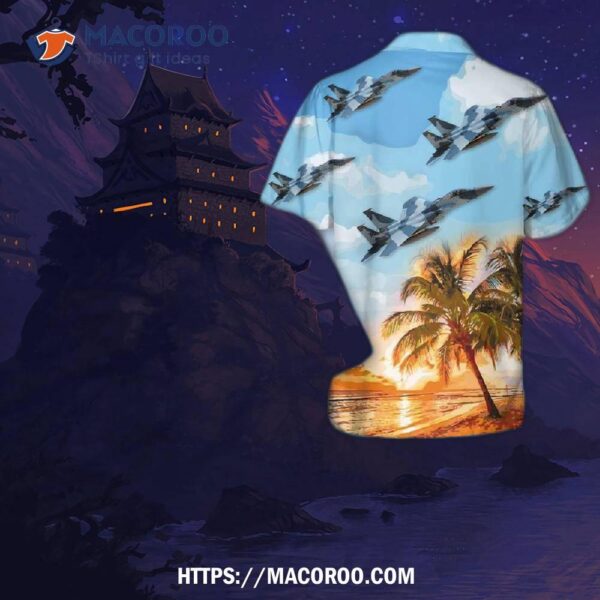 Usaf 65th Aggressor Squadron Mcdonnell Douglas F-15c Eagle 80-0010 Hawaiian Shirt