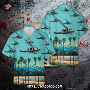 Usaf 76th Helicopter Squadron Uh-1n Huey Hawaiian Shirt