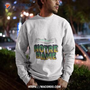 uscape notre dame fighting irish white neon sign garment 2023 t shirt sweatshirt