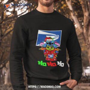 usps santa stitch yoda ho ho ho christmas shirt sweatshirt