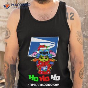 usps santa stitch yoda ho ho ho christmas shirt tank top