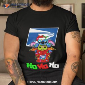Usps Santa Stitch Yoda Ho Ho Ho Christmas Shirt