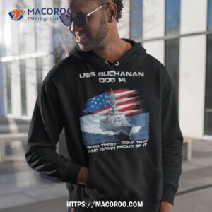 Uss Buchanan Ddg-14 Destroyer Ship Usa Flag Veteran Day Xmas Shirt
