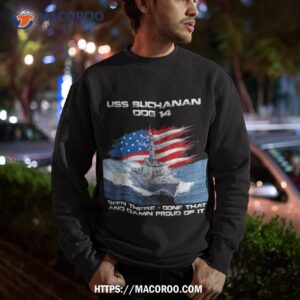 uss buchanan ddg 14 destroyer ship usa flag veteran day xmas shirt sweatshirt