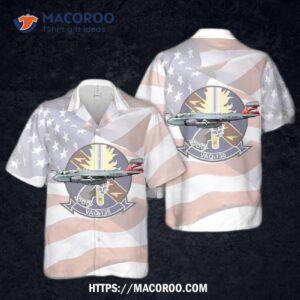 Vaq-136 Ea-6b “prowler” “the Gauntlets” Hawaiian Shirt