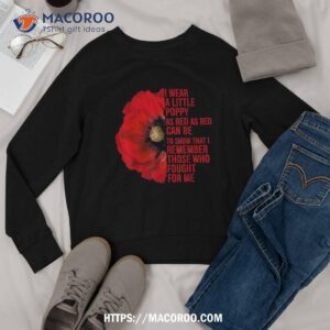 veterans memorial day we never forget red poppy flower usa shirt sweatshirt