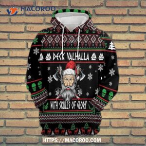 viking gosblue unisex 3d christmas printed graphic hoodies sublimation print novelty 0