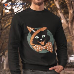 vintage halloween cat spooky black shirt sweatshirt