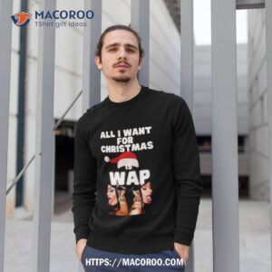 wap all i want for christmas is wap tiktok shirt sweatshirt 1