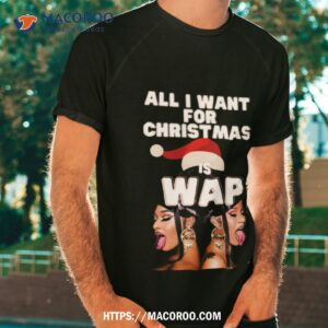 wap all i want for christmas is wap tiktok shirt tshirt