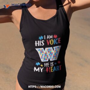 washington commanders autism awareness i am his voice he is my heart 2023 shirt tank top 2
