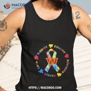 washington commanders support educate advocate accept love autism awareness t shirt tank top 3