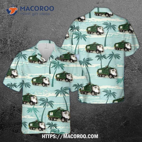 Waste Management Garbage Truck Hawaiian Shirt