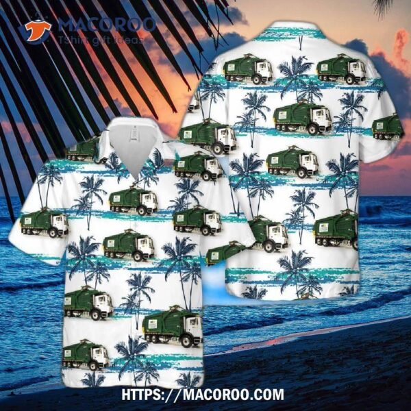 Waste Management Garbage Truck Hawaiian Shirt