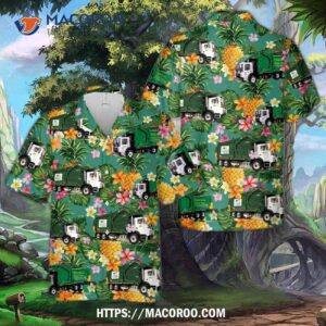 Waste Management Garbage Truck Hawaiian Shirt